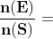 \mathbf{\frac{n(E)}{n(S)} =}